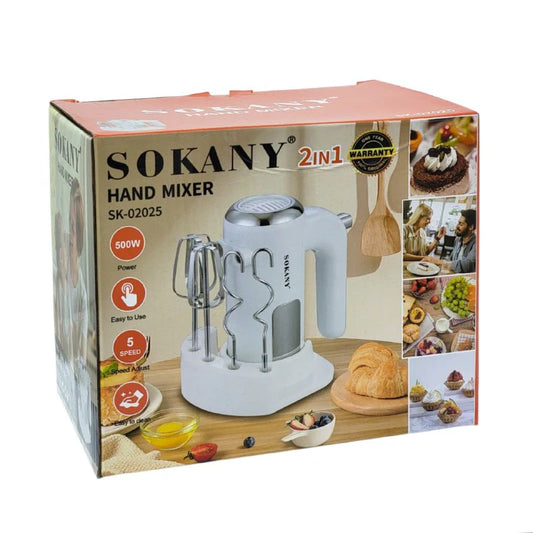 BATIDORA ELÉCTRICA SOKANY TURBOMIX 2 EN 1 – 500W