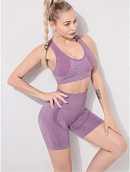 SET DEPORTIVO CORTO TOP/ SHORT AM-414 MORADO CIRUELA