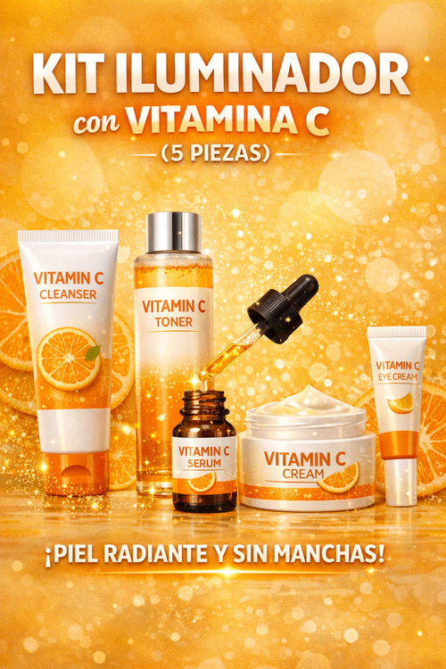 SKINCARE ILUMINADOR CON VITAMINA C (5 PIEZAS)