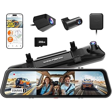 ESPEJO RETROVISOR UNIVERSAL CON 2 CAMARAS TRASERA Y DELANTERA