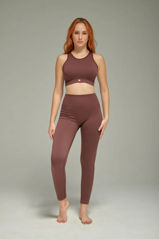 SET DEPORTIVO / PANTALON LARGO ABC221 MARRON