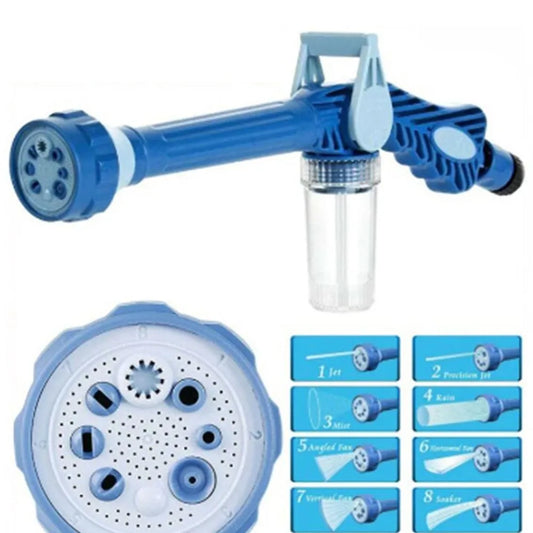 PISTOLA DE AGUA MULTIFUNCIÓN 8 EN 1 CON DISPENSADOR DE JABÓN