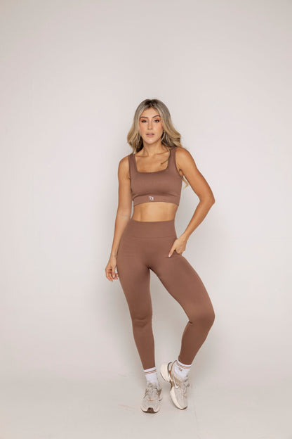 SET DEPORTIVO / PANTALON LARGO ABC221 MARRON
